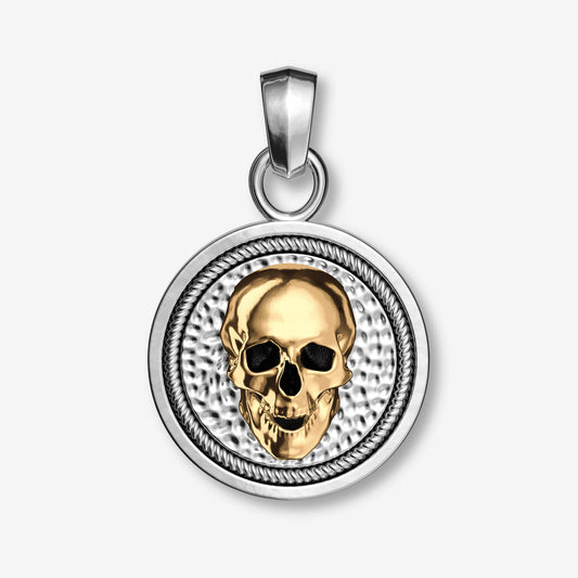 Wisiorek srebrny "Skull Medallion"